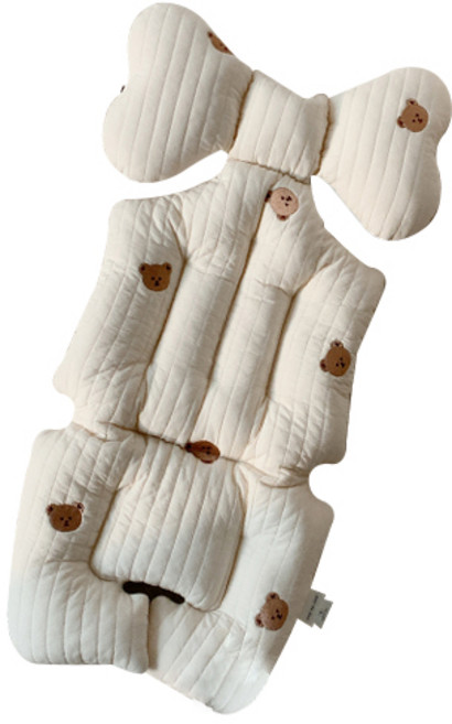 마롤로뜨 자수 누빔 유모차 시트, 돗꼼 아이보리, 1개