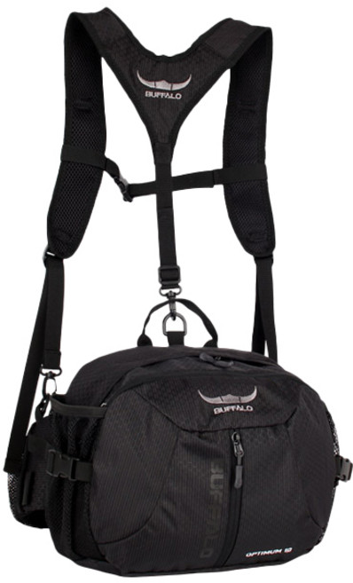 버팔로 옵티멈숄더 등산 힙색 10L, 블랙