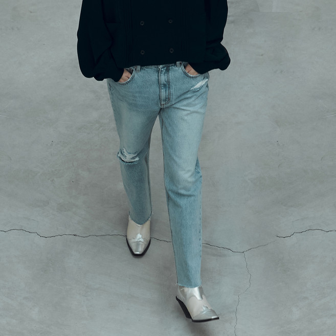 쥬시쥬디 여성용 J데미지컷 일자핏 데님 JWDP126C