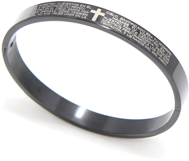 인디라벨 남성용 올스텐 십자가 뱅글 팔찌