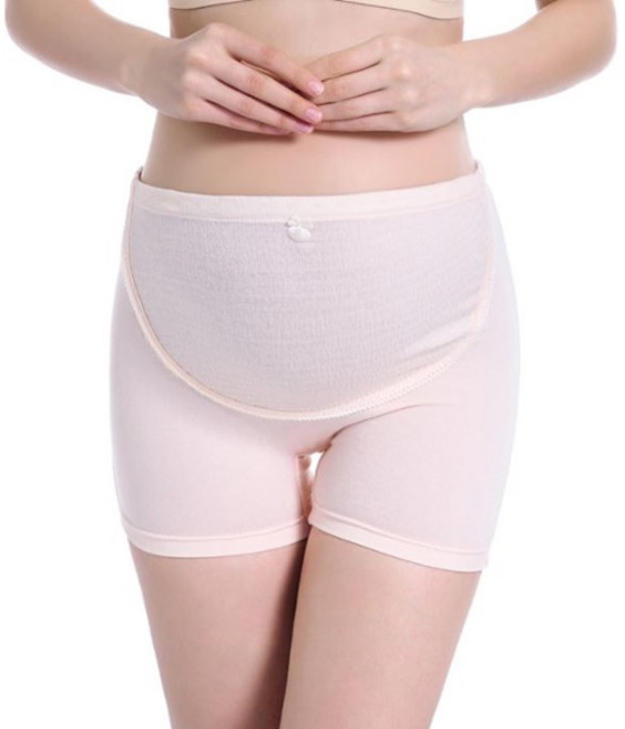 오다미 임산부 허리둘레 조절 풀커버 면 사각팬티 2p