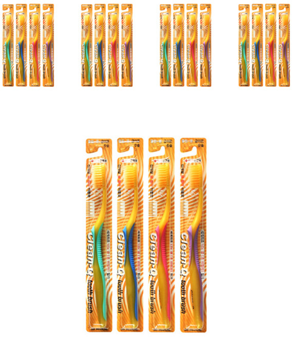 덴탈케어 클린큐 금이온 칫솔, 1개입, 20개