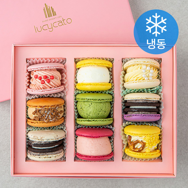 루시카토 트윙클팩 마카롱 9구 세트 (냉동), 350g, 1세트