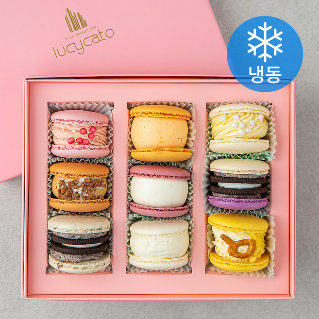 루시카토 러블리팩 마카롱 9구 세트 (냉동), 350g, 1세트