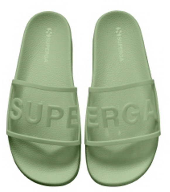 SUPERGA 字母印花拖鞋 S51138WH02, 220mm, Green Primrose
