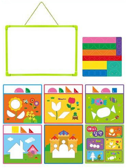 연두팡 도형 자석 퍼즐 세트 창의력, 그린키즈