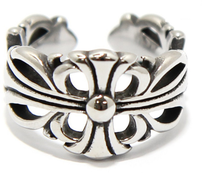 인디라벨 써지컬스틸 플로랄 반지