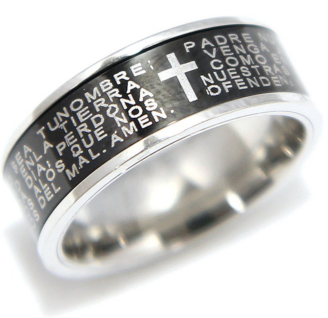 인디라벨 써지컬스틸 십자가 반지