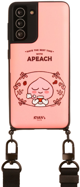 카카오프렌즈 라이언카페 카드 수납 목걸이 유크바 휴대폰 케이스