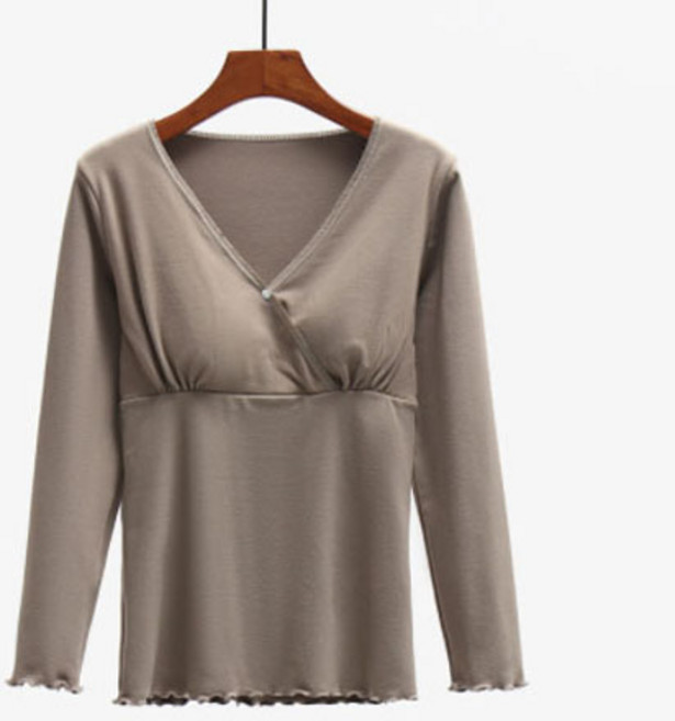 임산부 출산 수유 긴팔 내복 상의