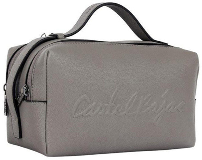 까스텔바작 프리미엄 2지퍼 파우치 350g GP202, 그레이, 1개
