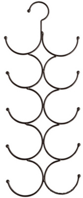 옷걸이형 스카프 넥타이 걸이 YT_RA1334, 블랙, 1개