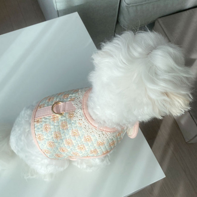 반려견 어니스트 두바림 하네스, 핑크플라워, 옵션:XL(핑크플라워)