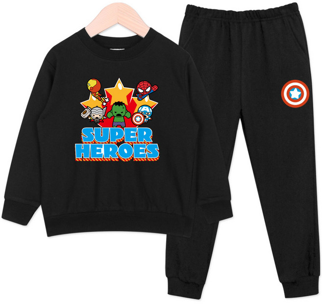 뉴욕꼬맹이 아동용 마블 트레이닝 상하 세트 P110