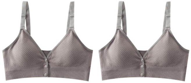 오다미 마름모패턴 앞똑딱이 수유 브라 2p