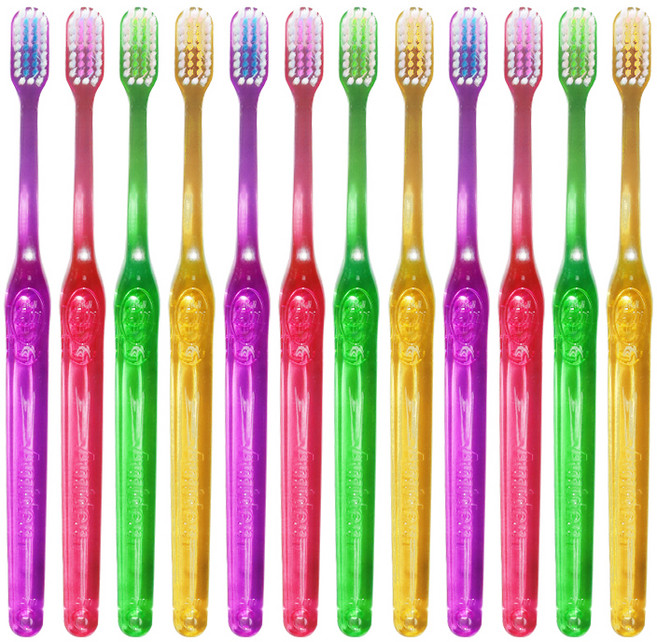 아미덴 플러스 이중슬림모 칫솔 12p 세트, 1세트, 12개입