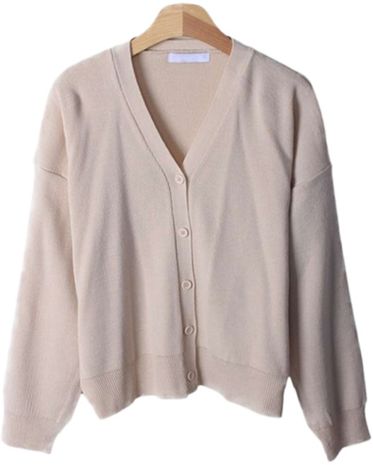 린다샵 여성용 루즈핏 브이넥 니트 가디건 CD1829K21