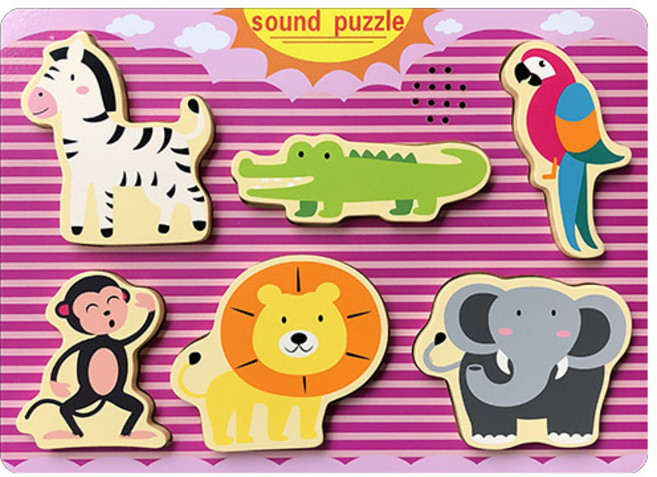 캐스비 튼튼 사운드입체퍼즐동물 2240, 혼합색상, 6피스