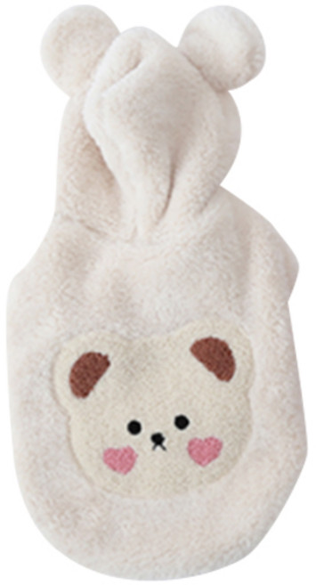 에이미러브즈펫 반려동물 빅베어후리스 후드티, 베이지, 1개