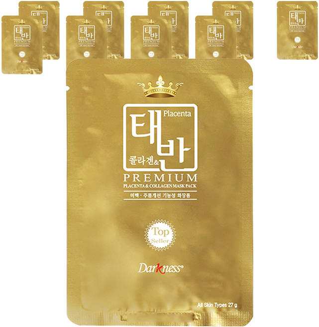 다크니스 태반 콜라겐 마스크팩, 1개입, 10개