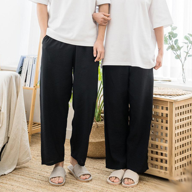 비비캐주얼 커플용 인견 9부 파자마 바지