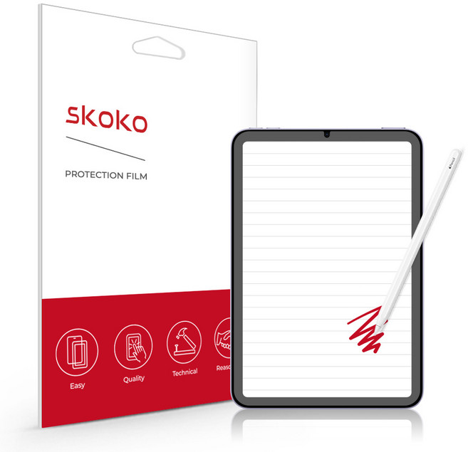 스코코 도화지 종이질감 태블릿PC 액정보호필름, 1개