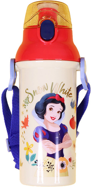 릴팡 프린세스 앵커 블링블링 원터치 어깨끈 아동용물통, 스노우화이트, 480ml, 1개