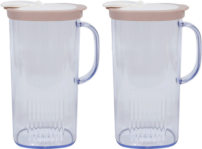 제오닉 이지핸들 냉장고 손잡이 물병, 핑크, 1.5L, 2개