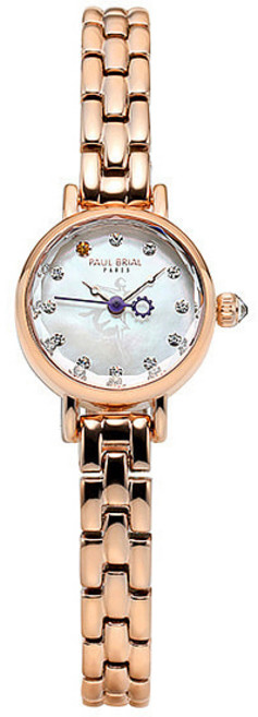 폴브리알 여성용 PB8030RG11 탄생석 11월 토파즈 쿼츠 메탈시계 20mm