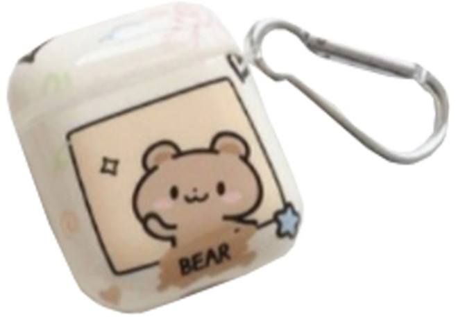 굿즈틱스 에어팟 1 / 2 귀여운 곰돌이 케이스, 1개