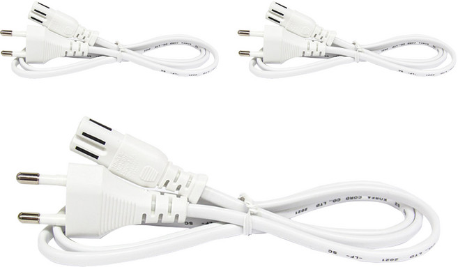 마하링크 국산 AC 8자 코드 파워케이블 화이트 CP-1468, 3개, 1.5m