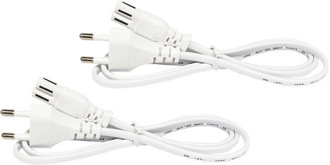 마하링크 국산 AC 8자 코드 파워케이블 화이트 CP-1470, 2개, 3m