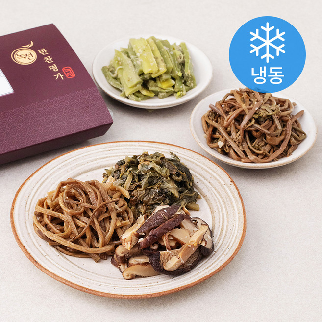 녹선 맛궁채나물볶음 + 맛고사리나물 + 맛건표고버섯볶음 + 맛된장시래기볶음 + 건고구마순볶음 세트(냉동), 1개