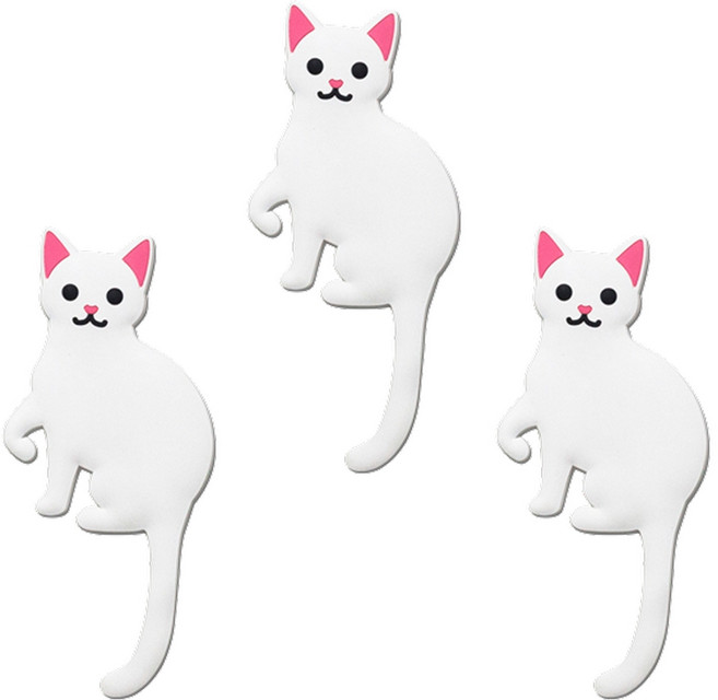 아필코 다용도 동물 벽걸이 후크, 고양이 2, 3개