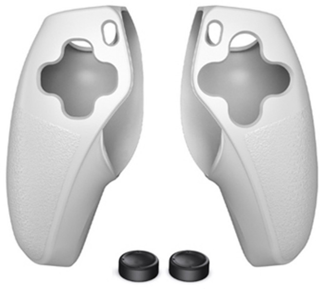 테크라인 PS5 듀얼센스 그립 커버 세트 화이트, 1세트