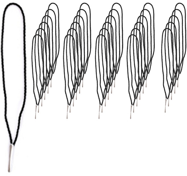 데이모드 라벨용 무핀 실고리, 05 실버팁 + 블랙끈, 200개