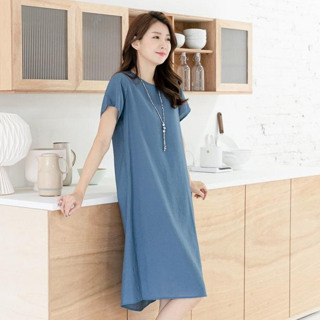 B.B. CASUAL 女款大尺碼短袖連身裙