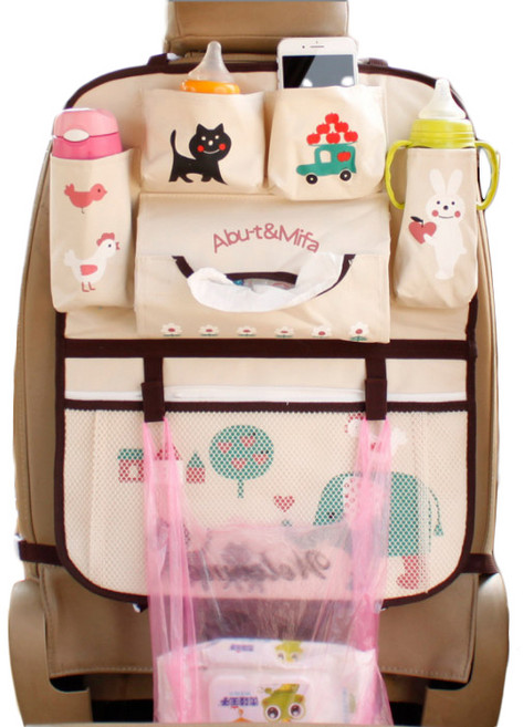 아이끌레 포켓 파우치 차량용 킥매트, 코끼리, 1개