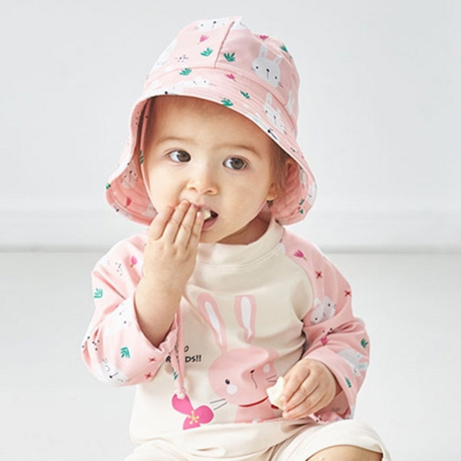 조이멀티 엠케이 유아용 디노 라이온 래빗 썬블럭햇