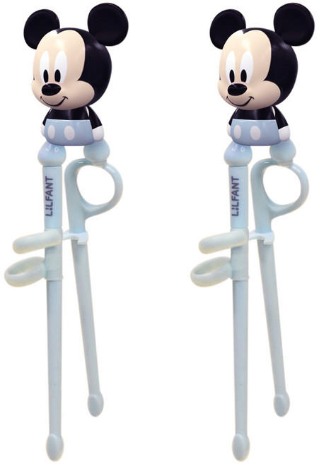 릴팡 미키 베이비 모션 아동교정젓가락 1단계 2p, 혼합색상, 1세트