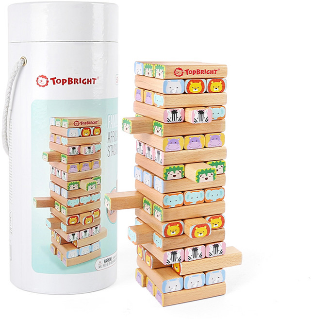 탑브라이트 원통젠가 게임, 혼합색상, 1개