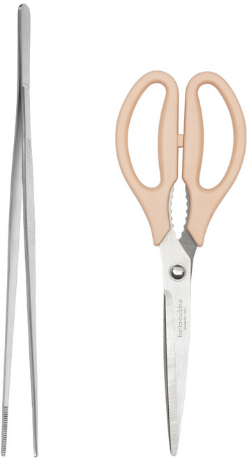 벨라쿠진 요리 핀셋 집게 + 주방 가위 세트, 혼합색상, 1개