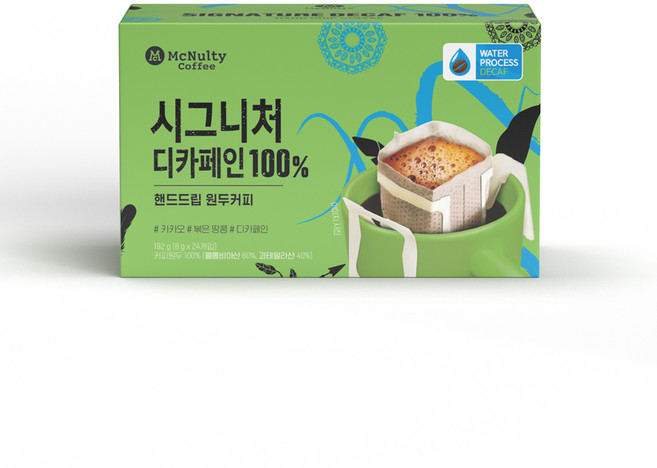 맥널티커피 디카페인100% 핸드드립 원두커피, 8g, 24개입, 1개