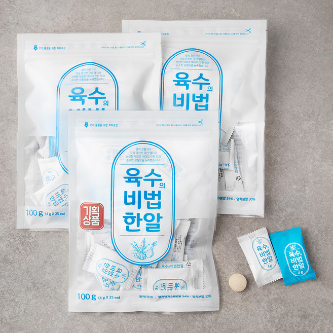 육수의 비법 한알, 4g, 25개입, 3개