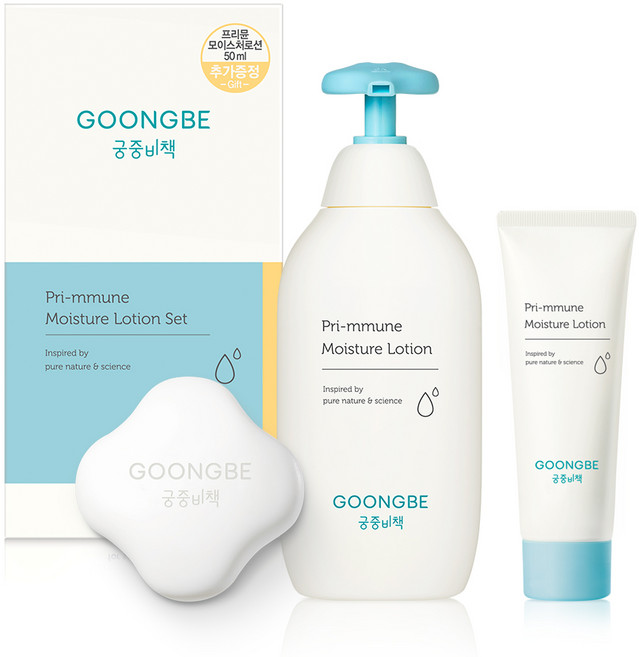 궁중비책 프리뮨 모이스처 로션 350ml + 50ml + 크리미솝 1ea 기획세트, 1세트