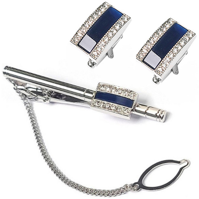 엘르옴므 오션 넥타이핀 커프스 세트