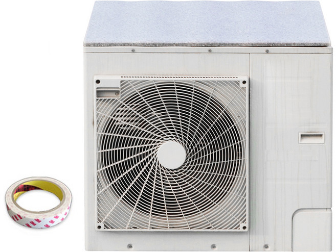 리빙토픽 불붙지않는 에어컨 실외기 커버, 그레이