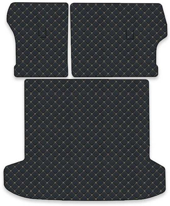 카프트 차량용 프리미엄 퀼팅 고급형 트렁크매트 바닥일체형, 신형 투싼 NX4 하이브리드 (보스사운드 O), 블랙