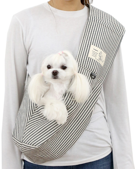 이츠독 반려동물 캥거루 스마트 슬링백, 스트라이프, 1개