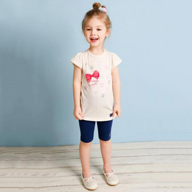 젤리스푼 여아용 Top 소프티 컬러 5부 스판 레깅스